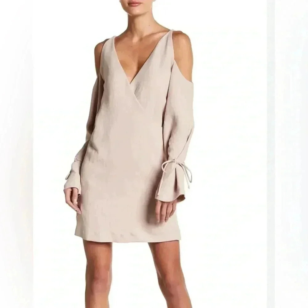 IRO Lebeca Cold Shoulder Shift Dress In Pink Sz 8